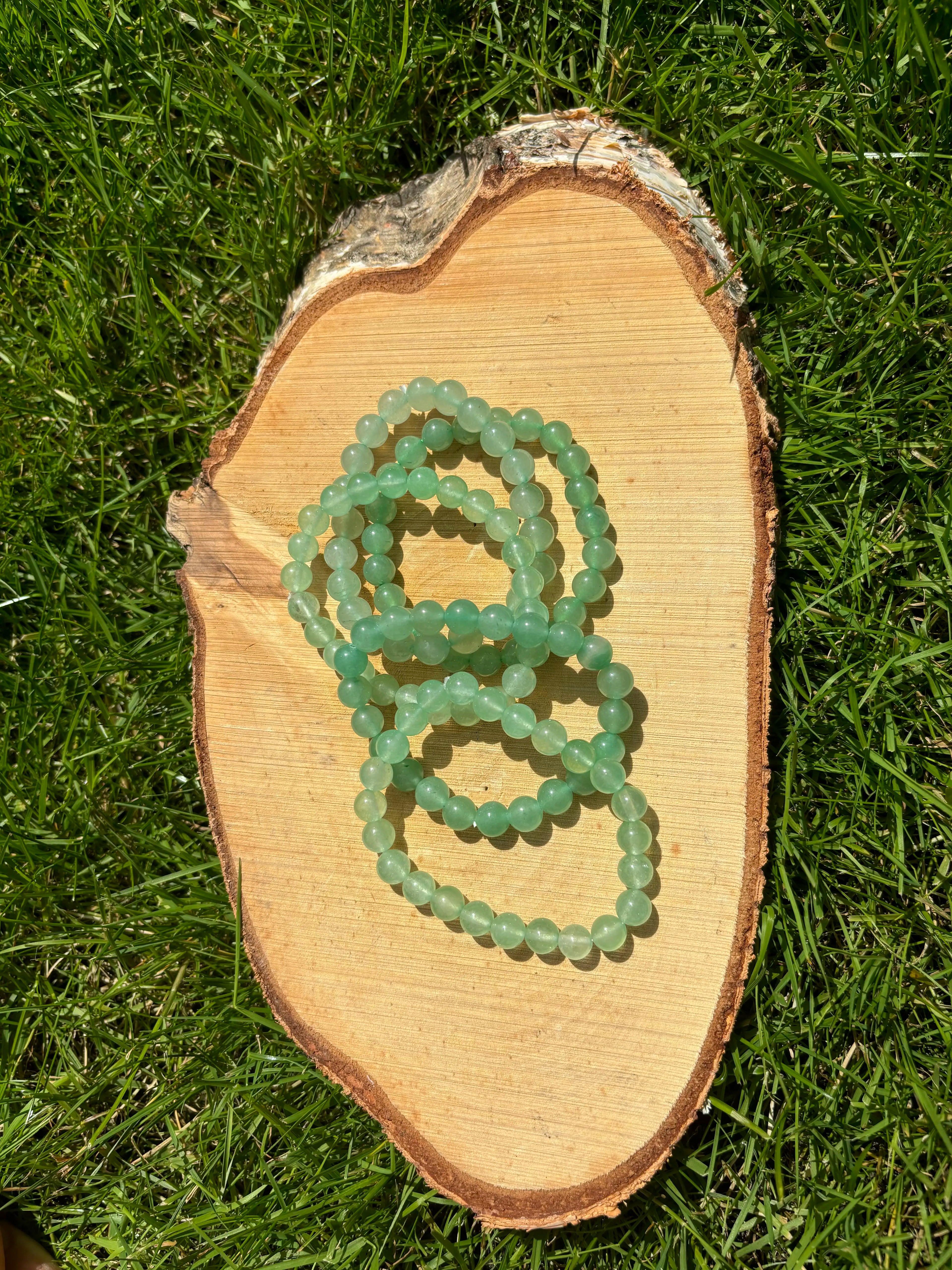 Aventurijn kogel armband 8mm