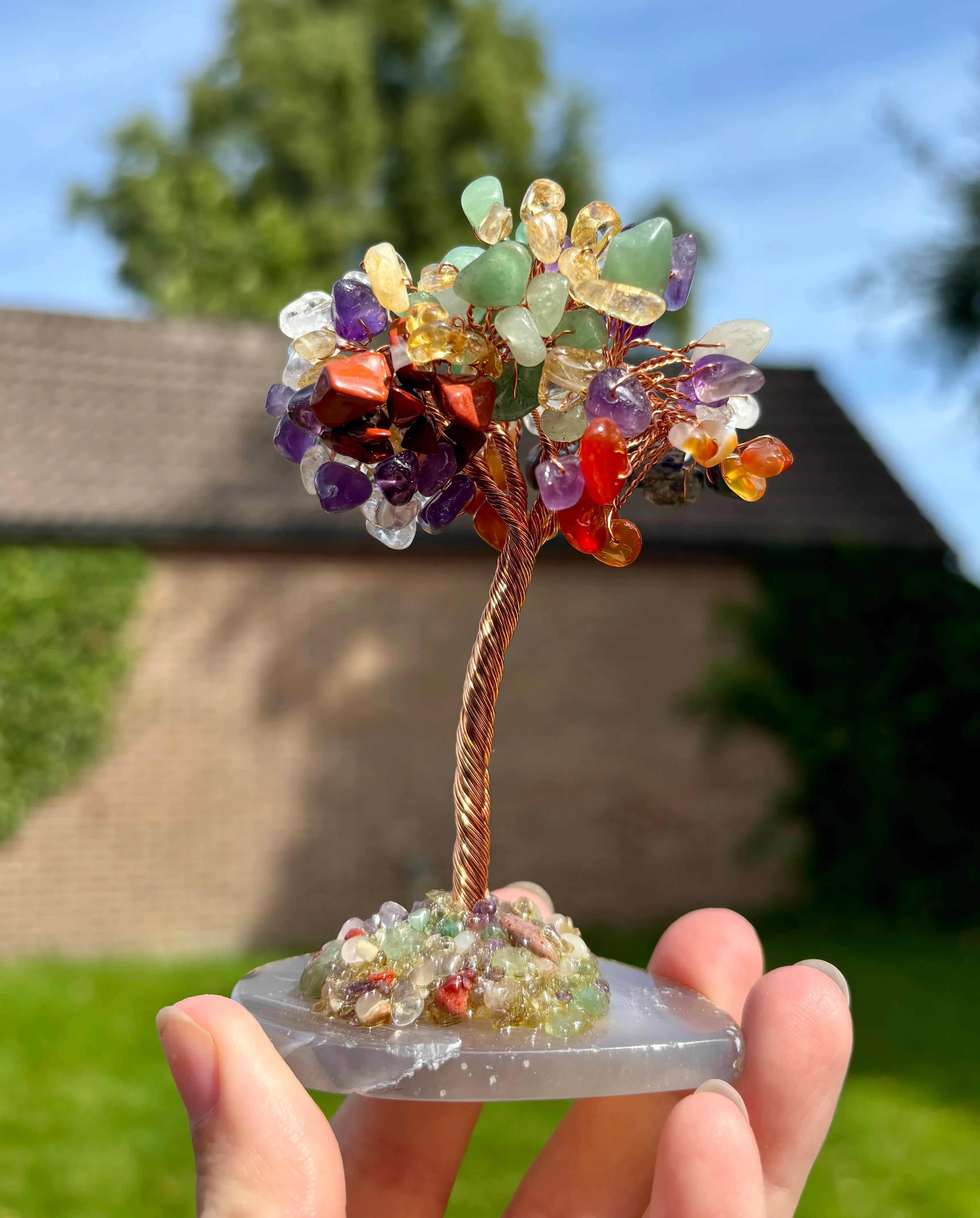 Chakra boom op agaat