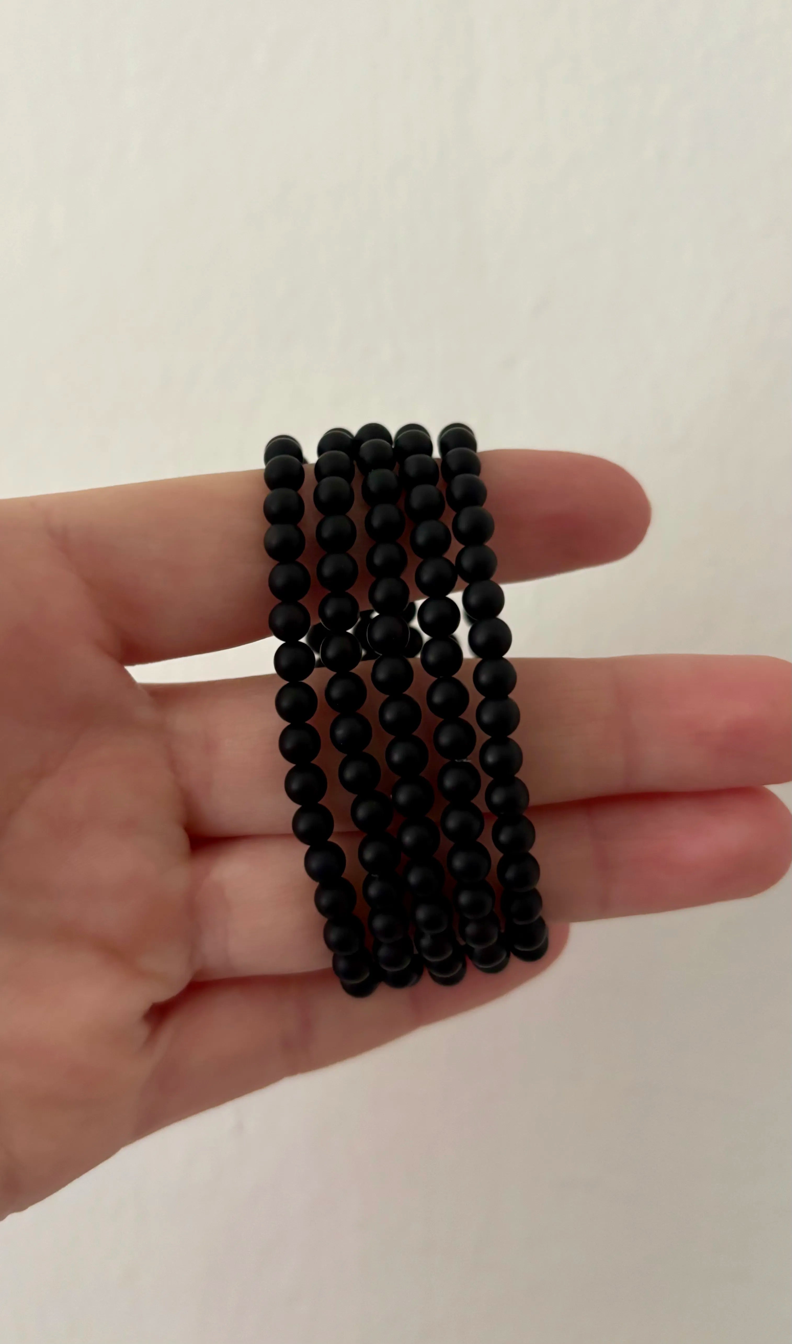 kinderarmbandje matte onyx