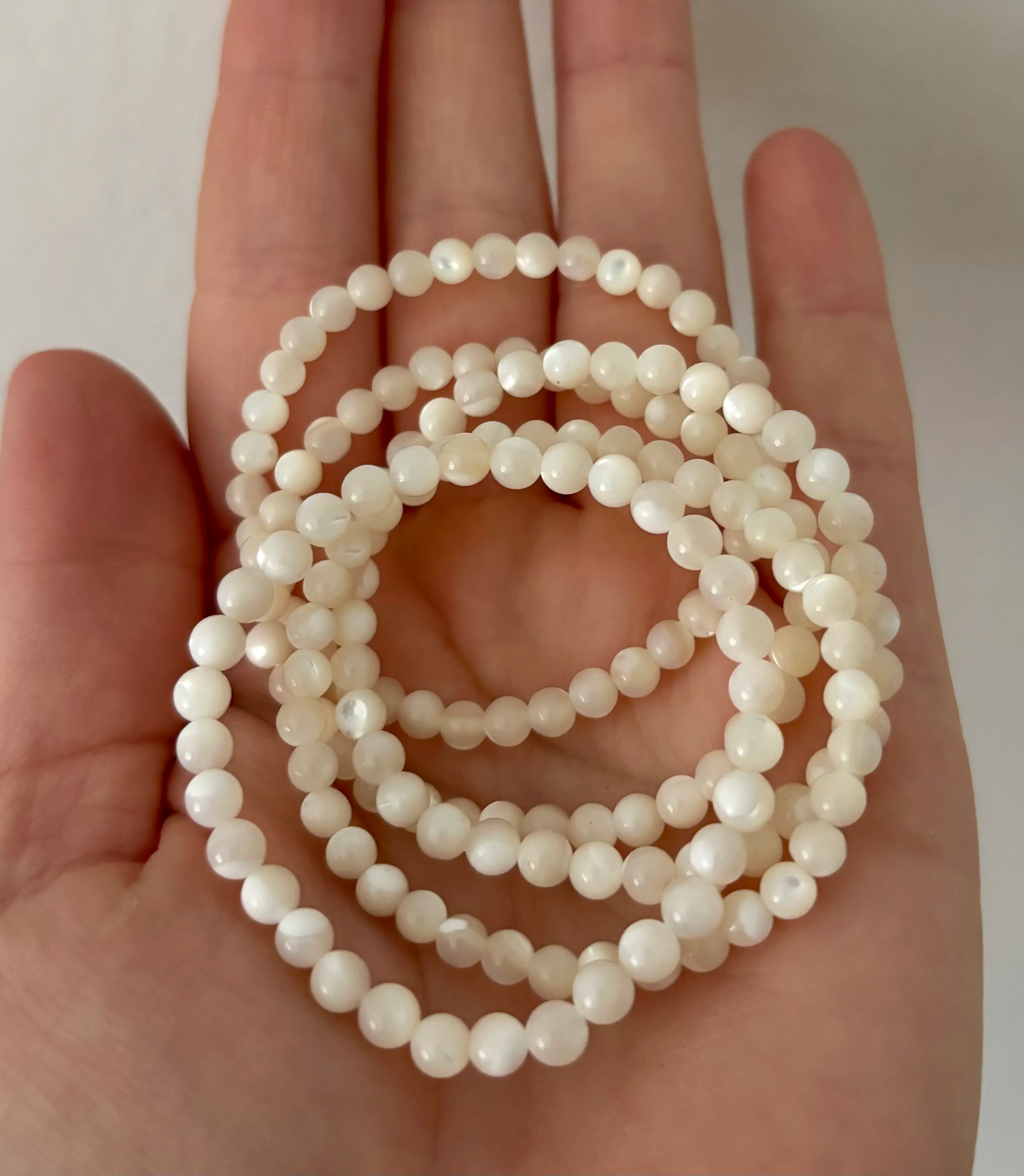 Kinderarmbandjes Parelmoer