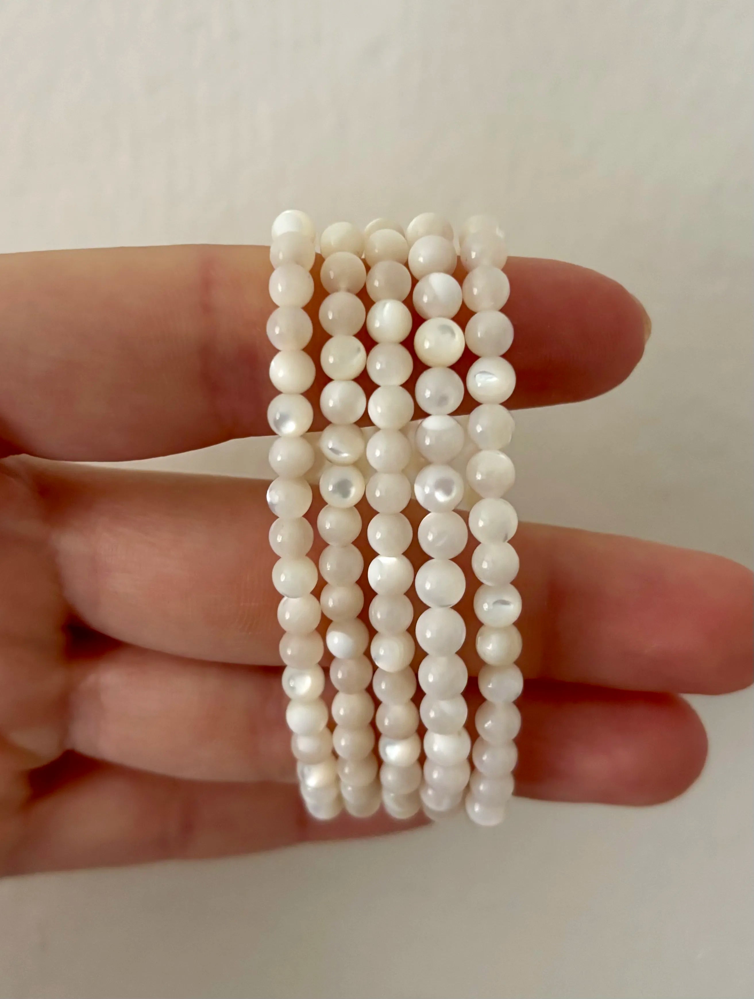 Kinderarmbandjes Parelmoer