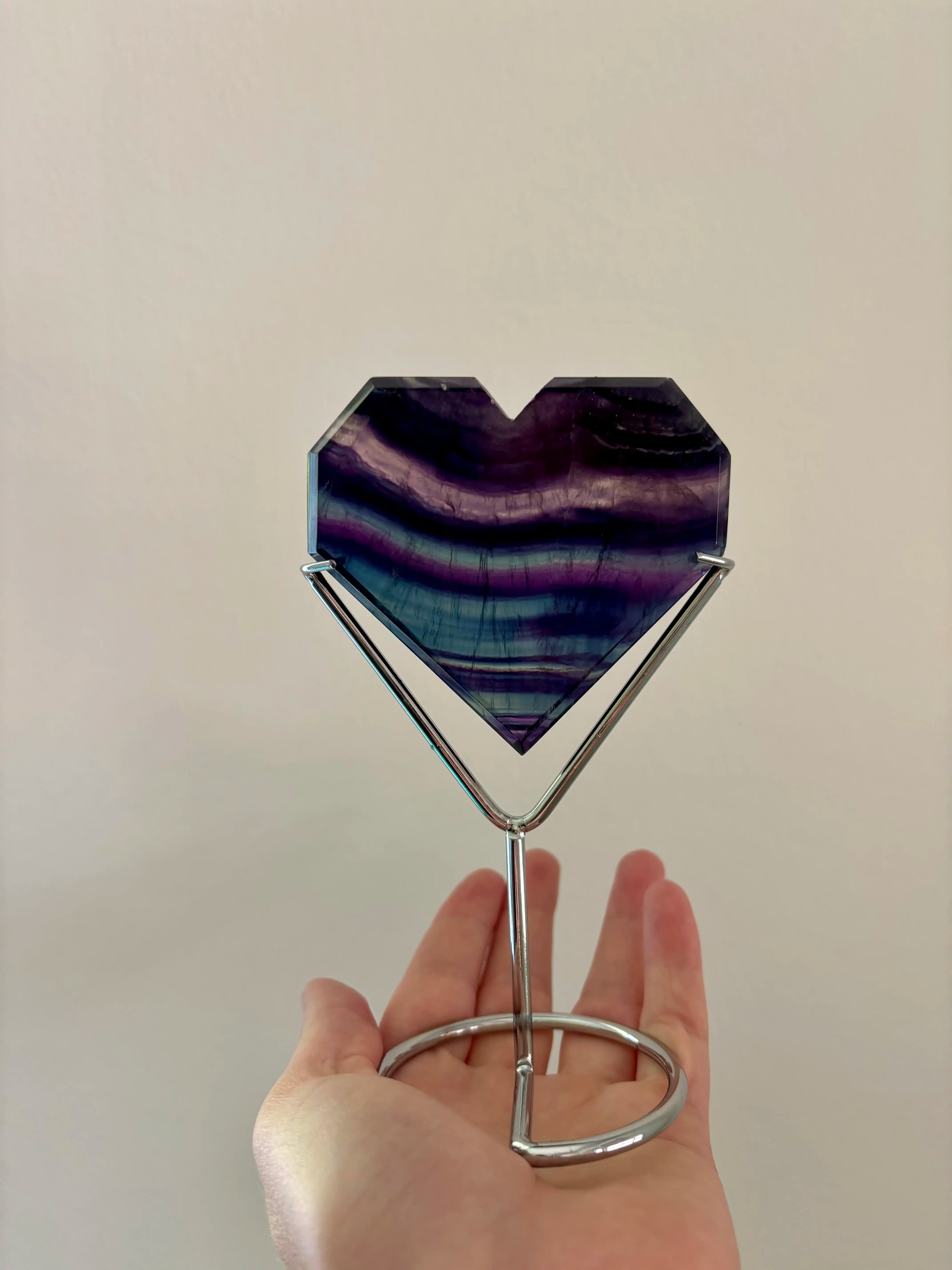 Regenboog Fluoriet Hart op Standaard