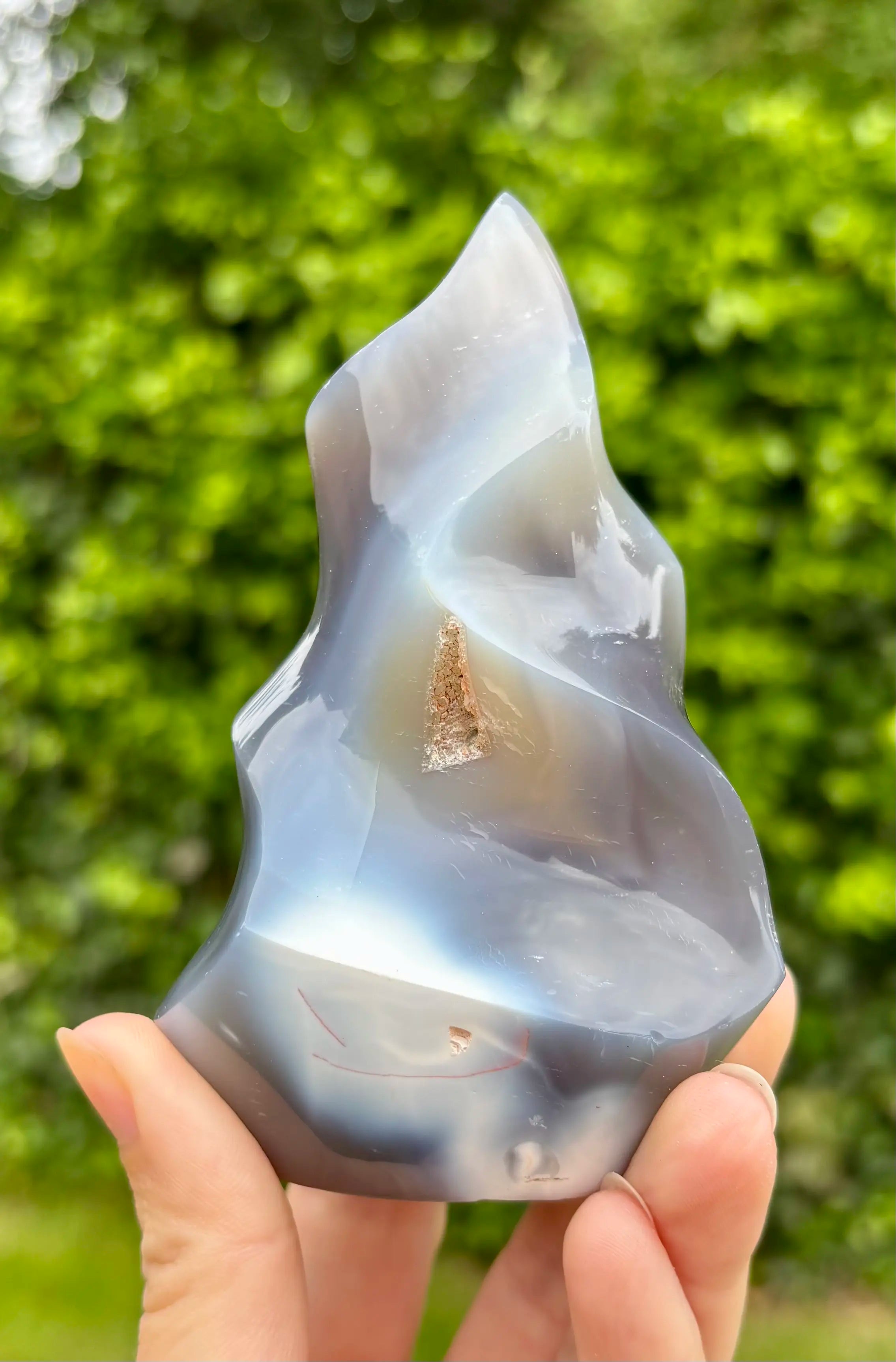 Blauwe Chalcedoon Vlam