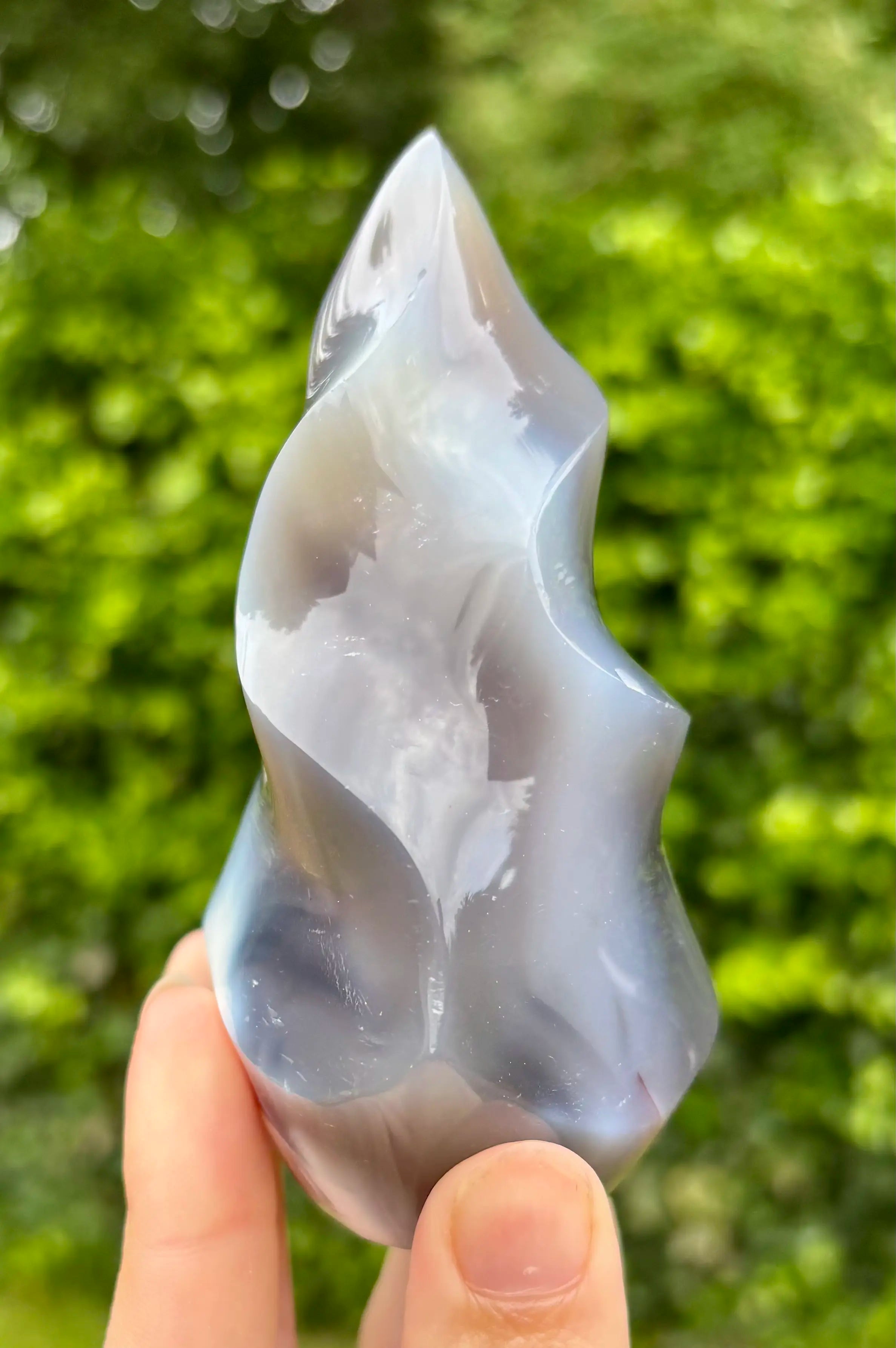 Blauwe Chalcedoon Vlam