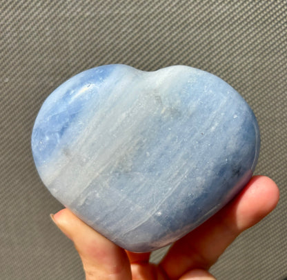 Blauwe Calciet Hart