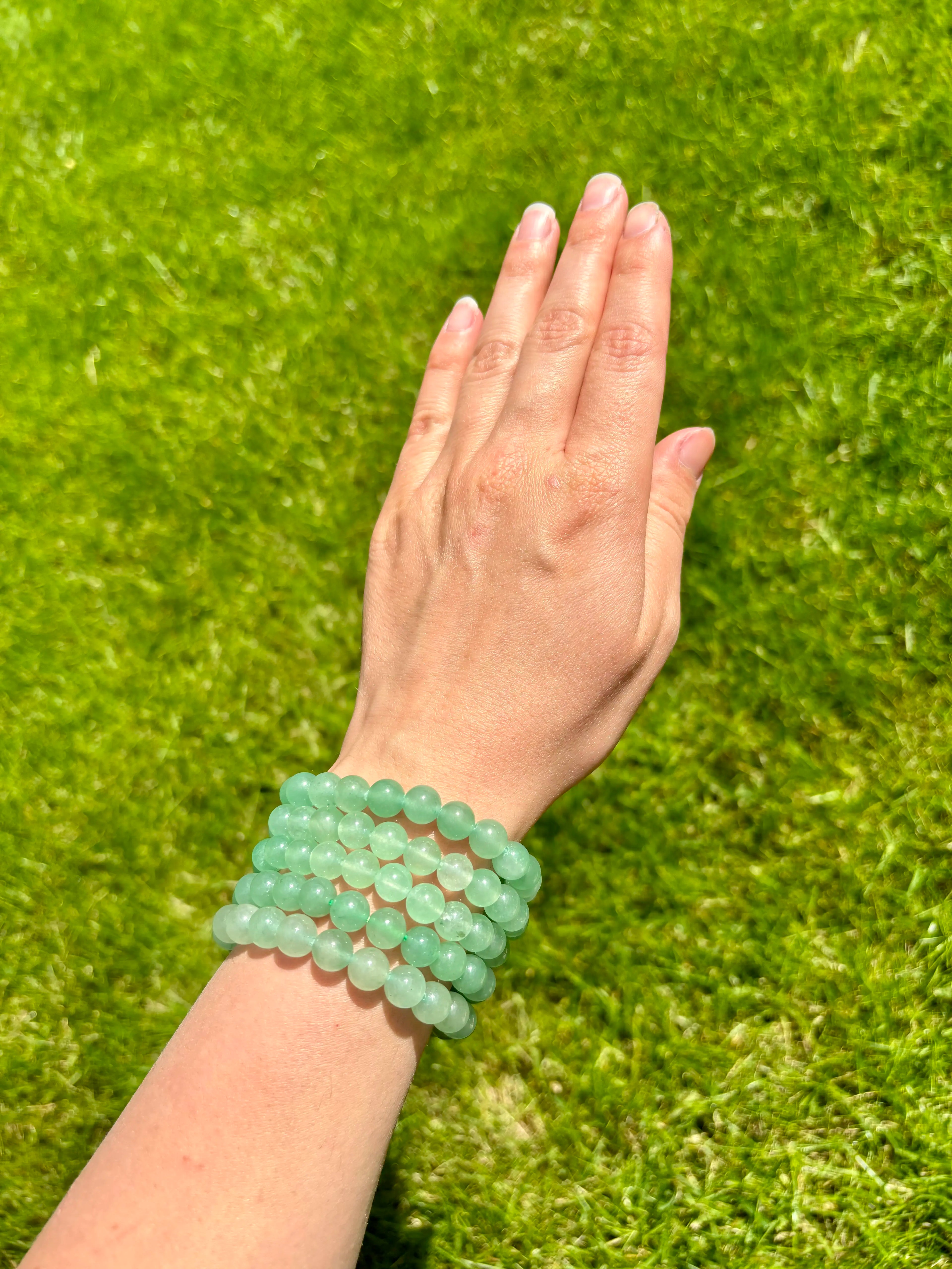 Aventurijn kogel armband 8mm