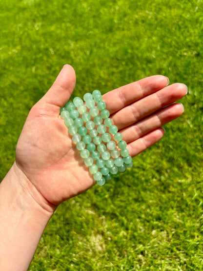 Aventurijn kogel armband 8mm