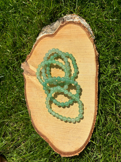 Aventurijn kogel armband 8mm