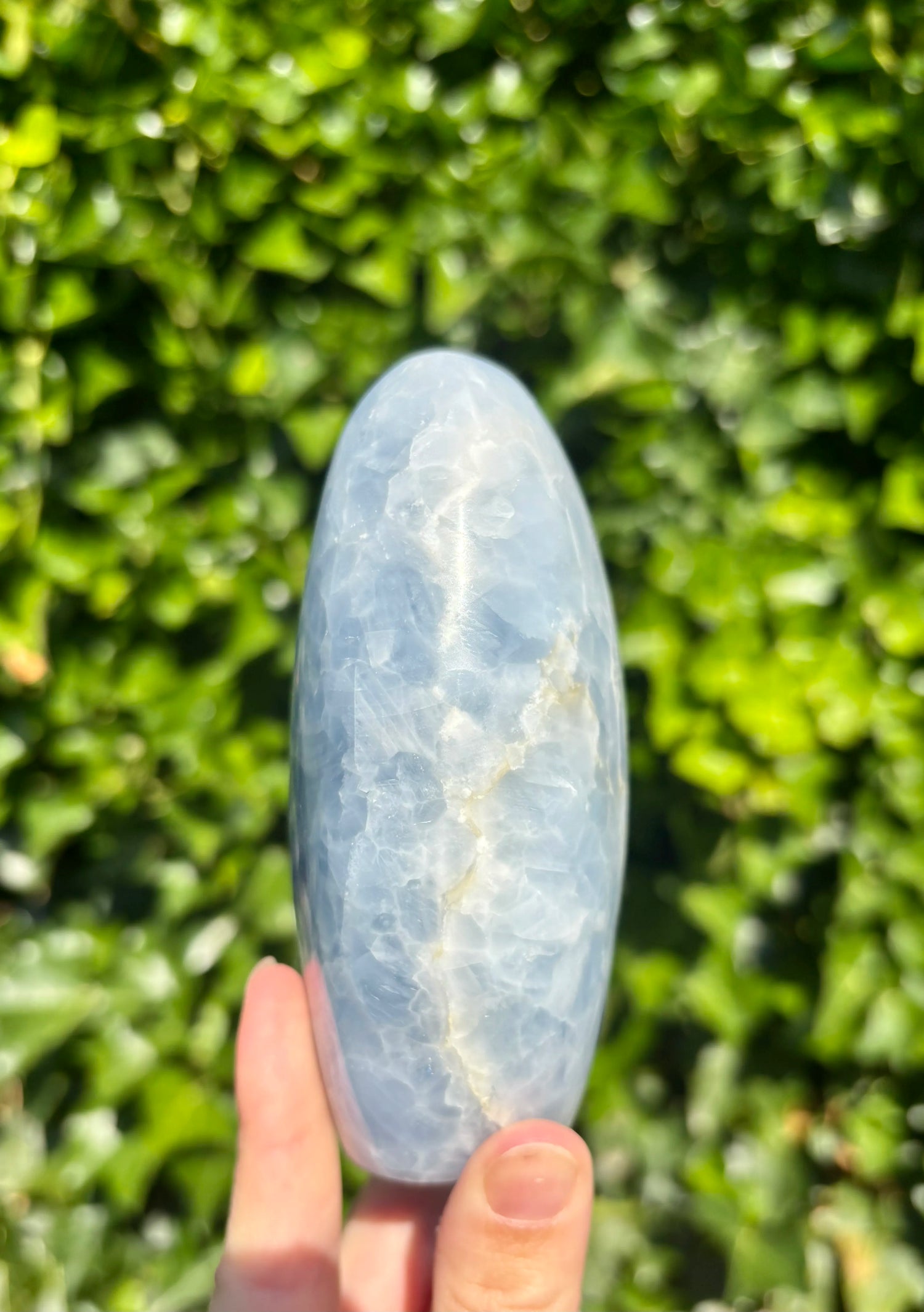 Blauwe calciet free form