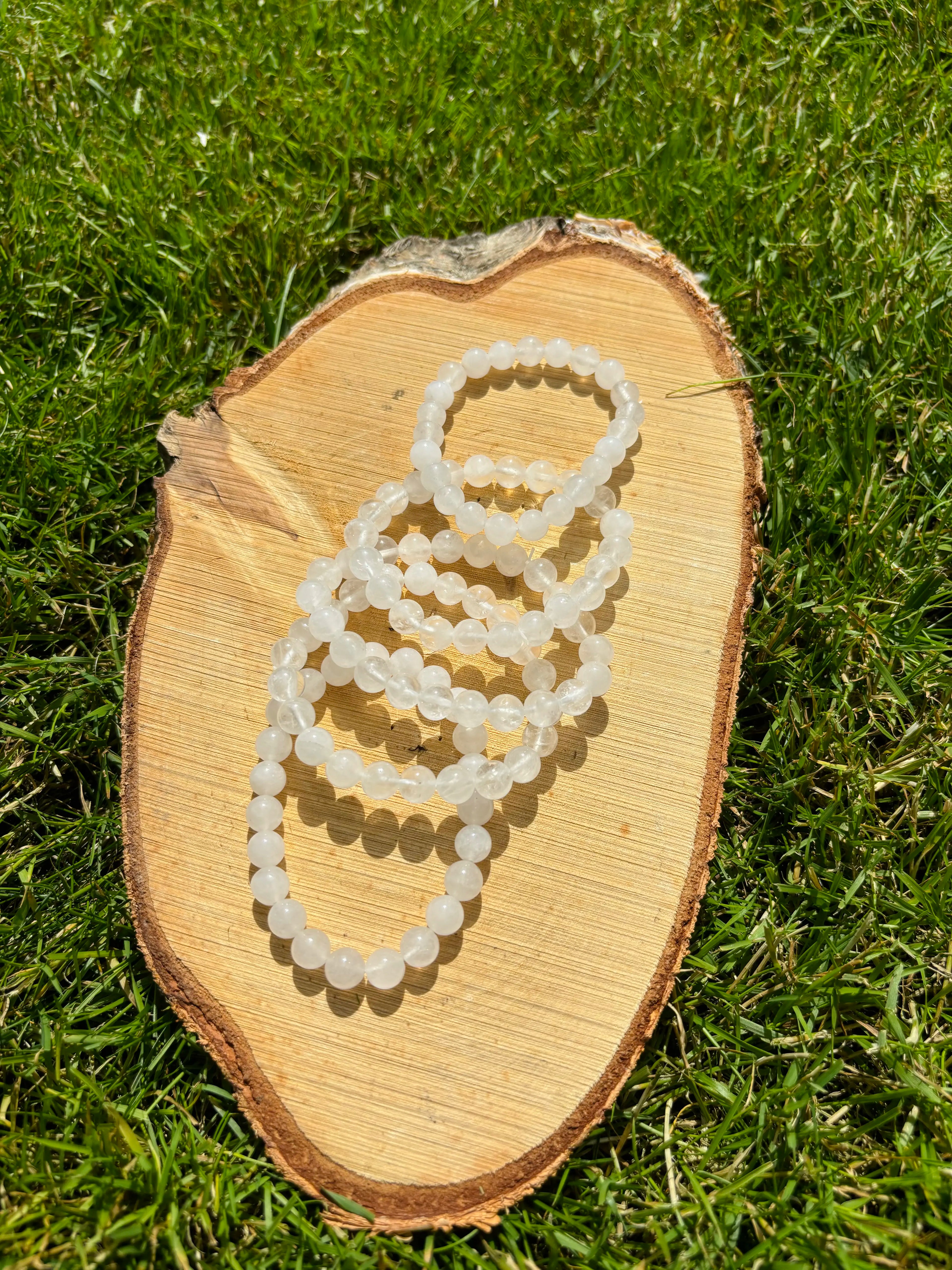 Bergkristal kogel armband 8 mm