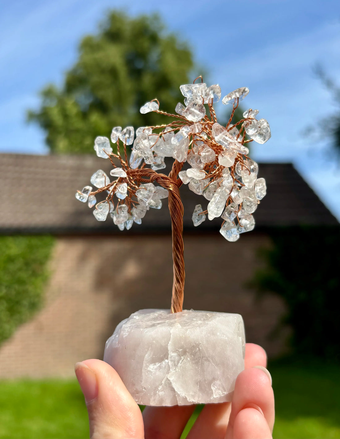 Bergkristalboom op Rozenkwarts