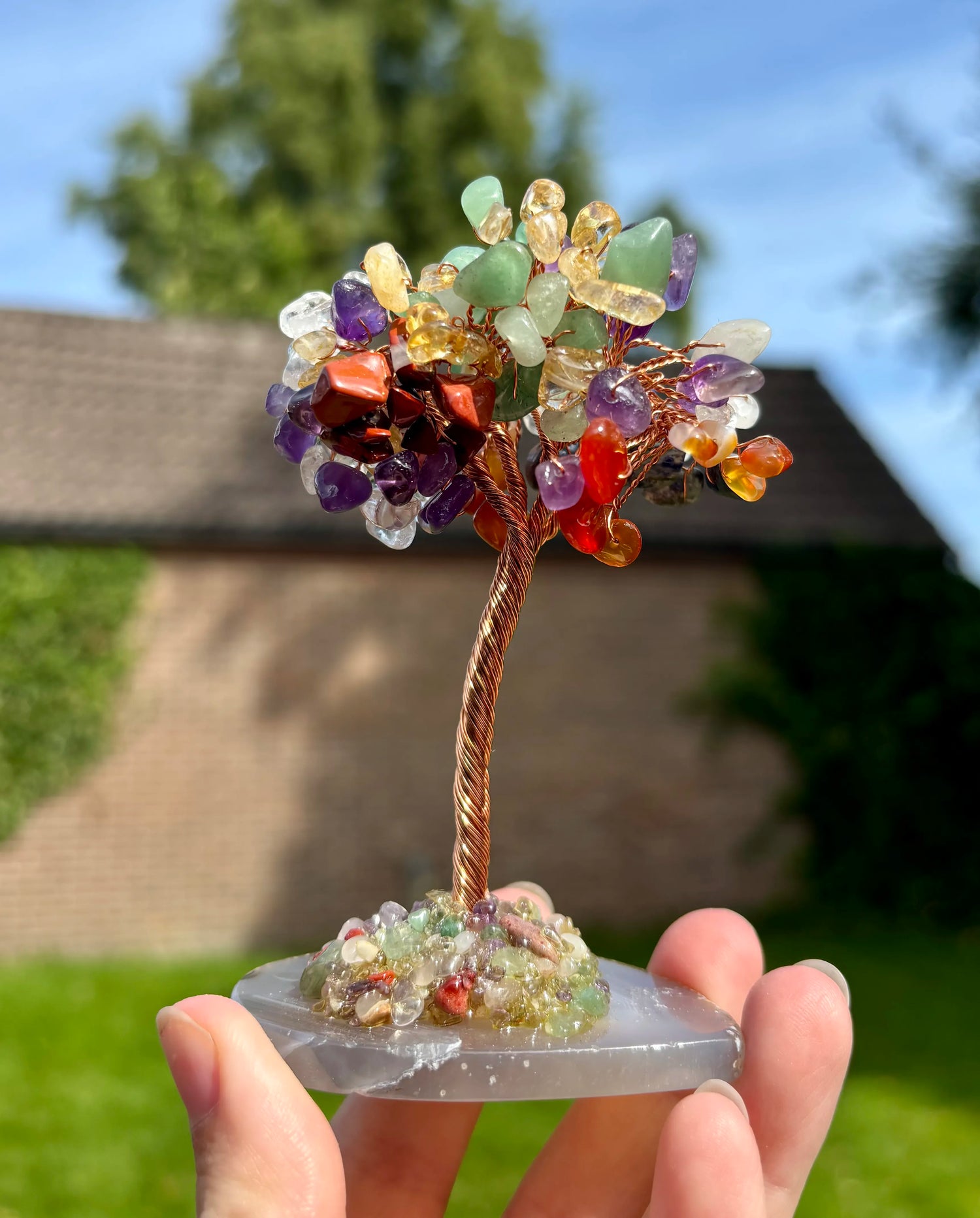 Chakra boom op agaat