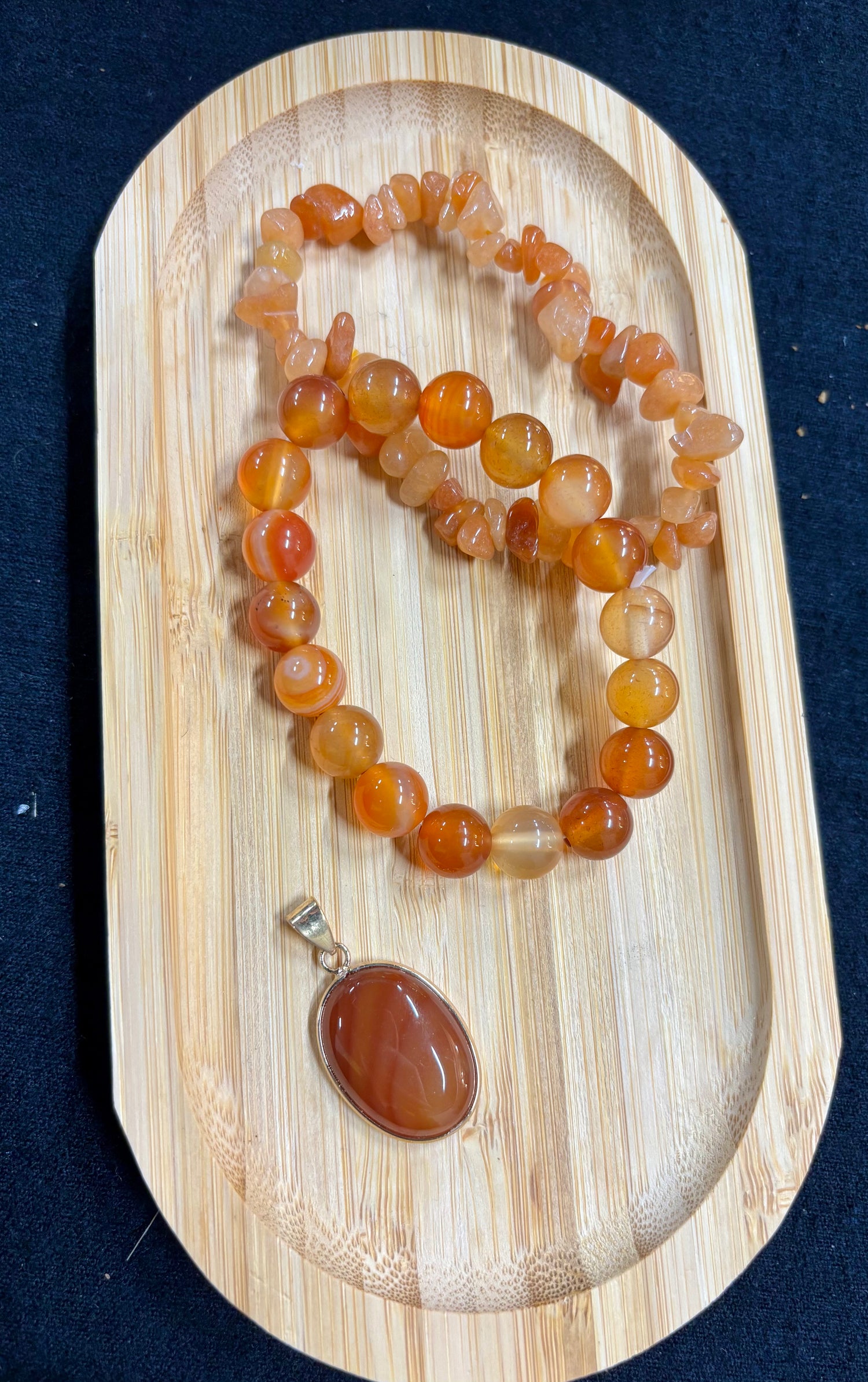 Carneool sieraden set