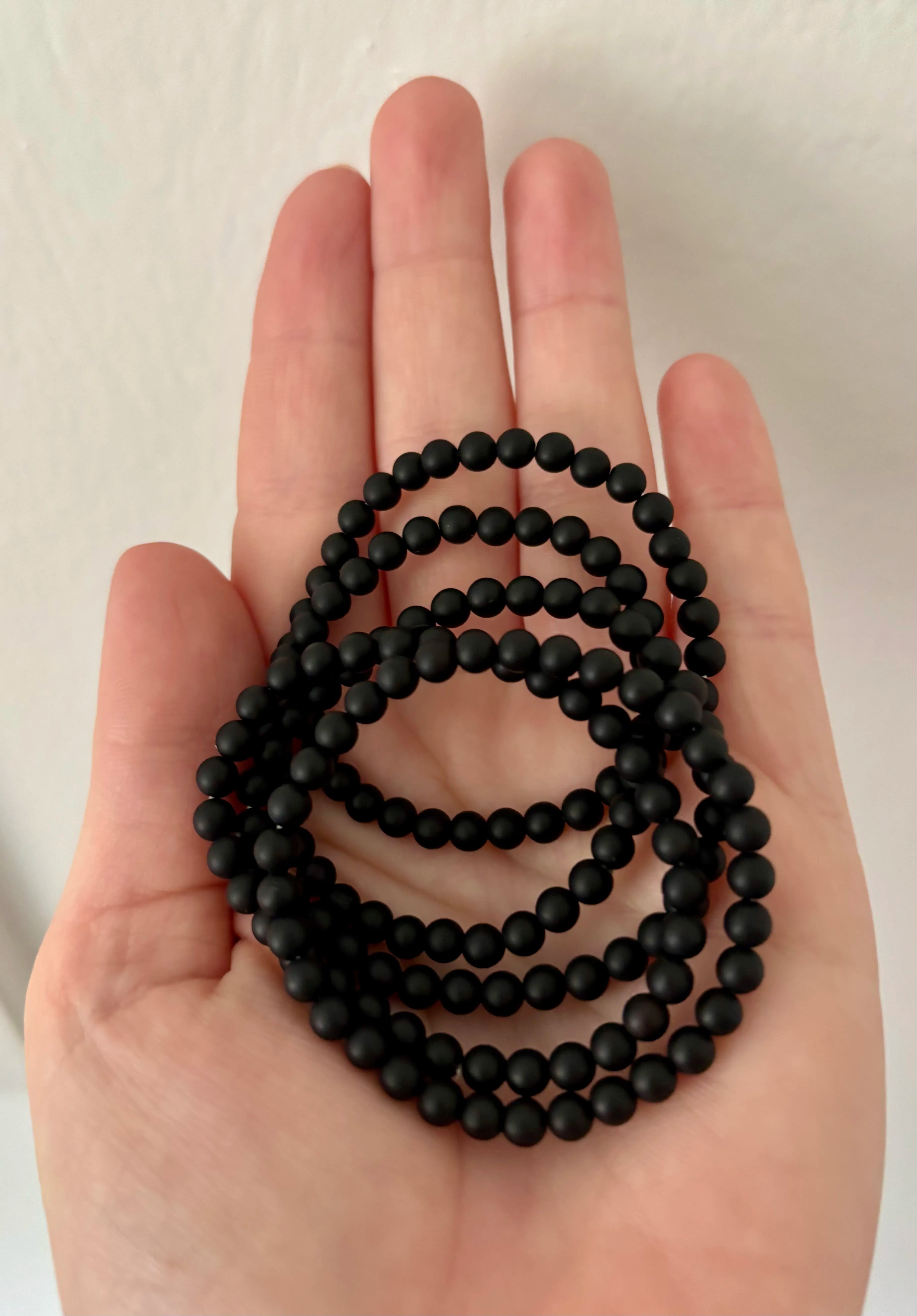 kinderarmbandje matte onyx