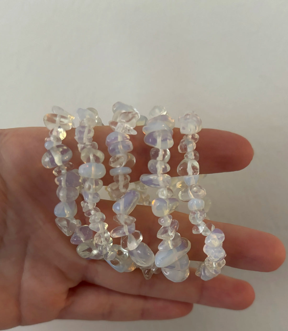 Kinderarmbandje split opaliet