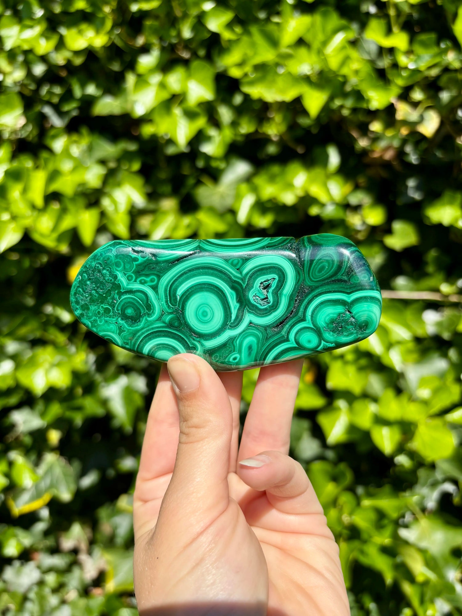 Plakkaat Malachiet uit Zambia