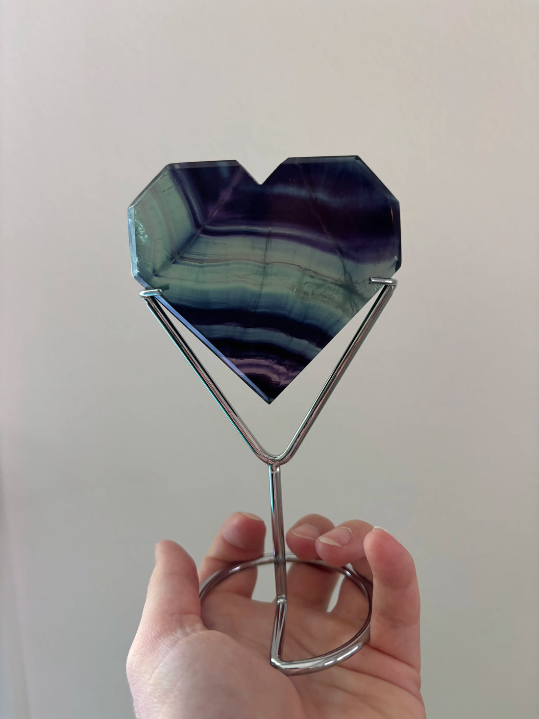 Regenboog Fluoriet Hart op Standaard