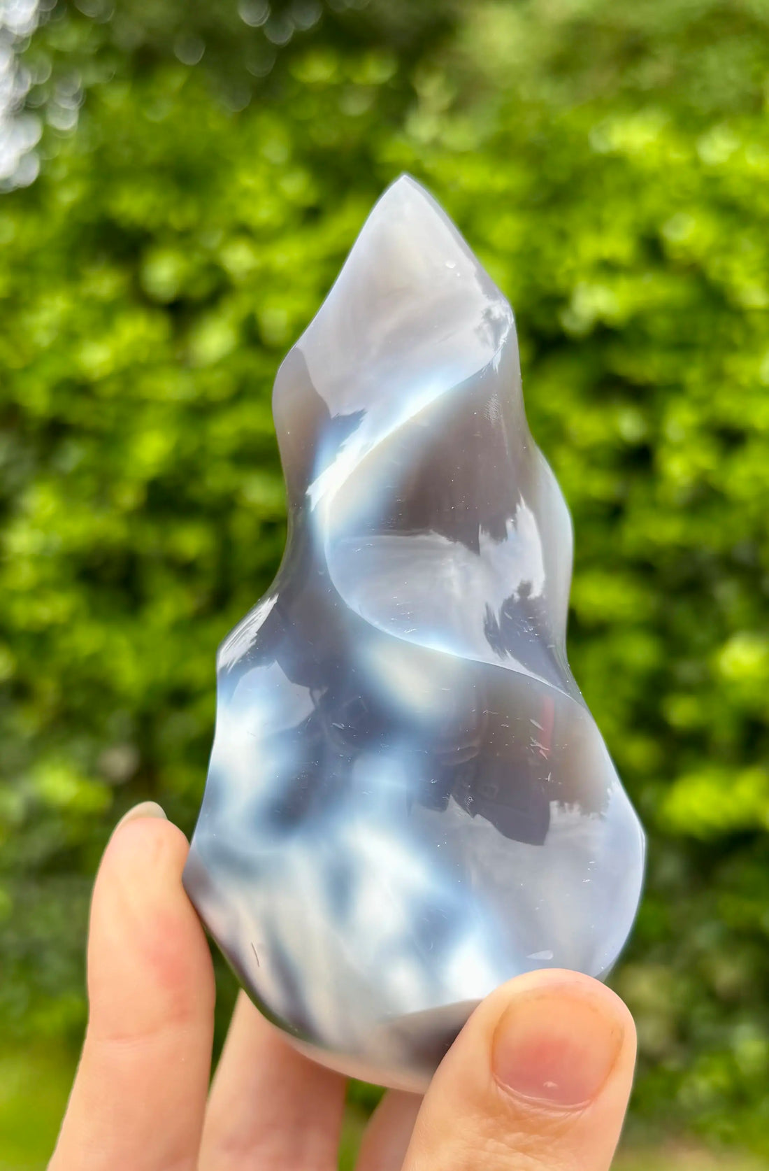 Blauwe Chalcedoon Vlam