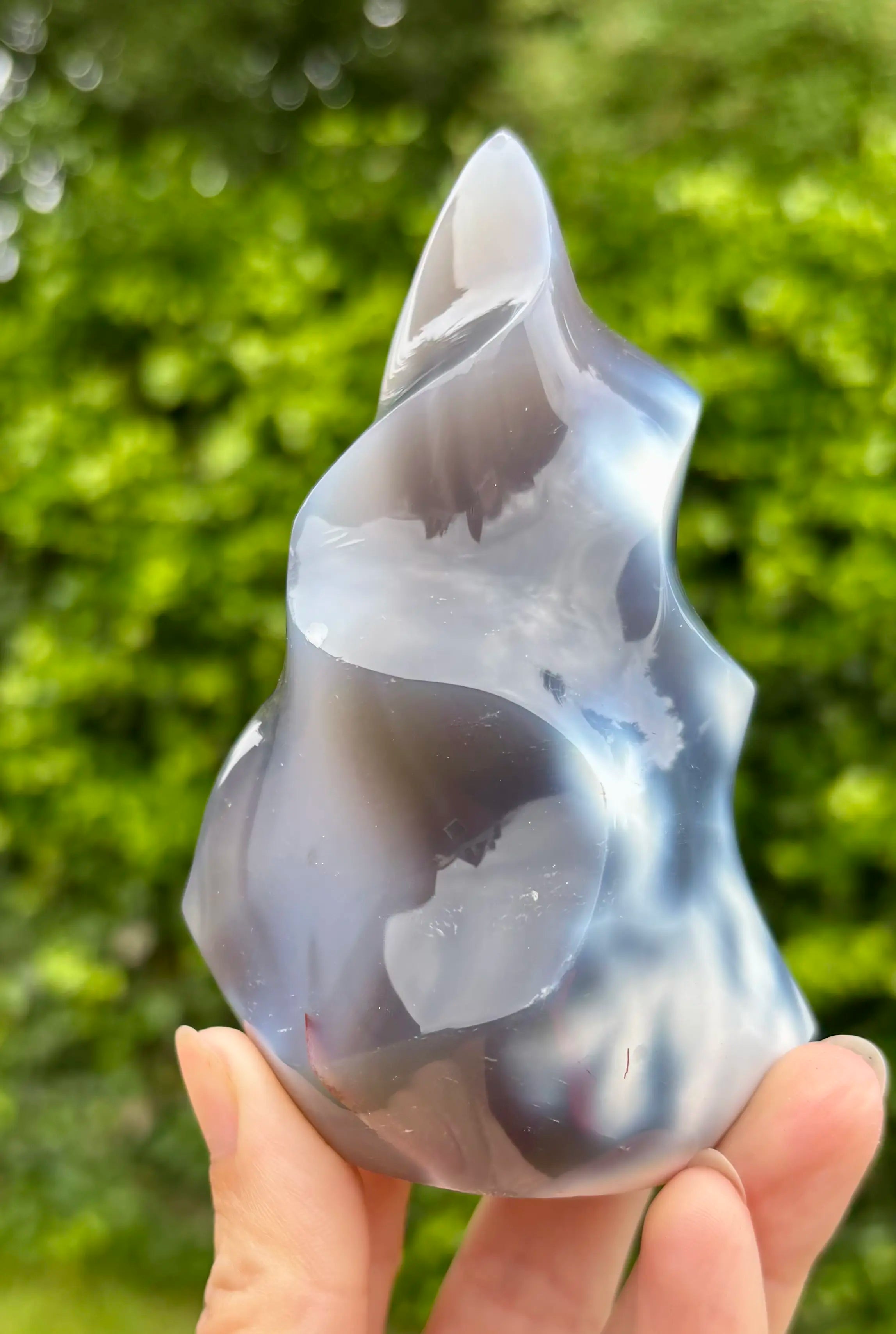 Blauwe Chalcedoon Vlam