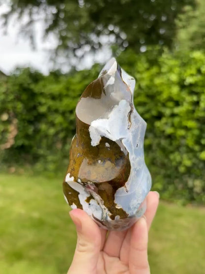 Polychroom Jaspis Vlam