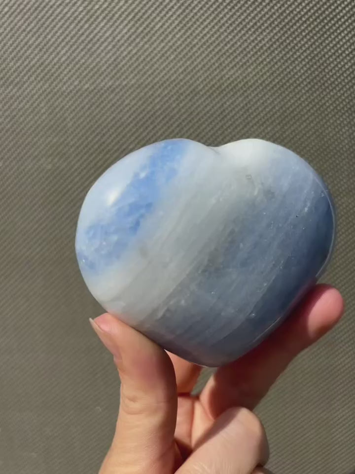 Blauwe Calciet Hart