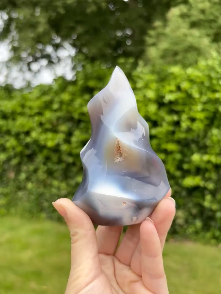Blauwe Chalcedoon Vlam